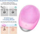 7000 Times/min High Frequency Vibration Silicone Facial Cleanser, Gifts for Men & Women